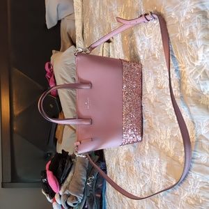 Kate Spade Pink sparkly crossbody purse